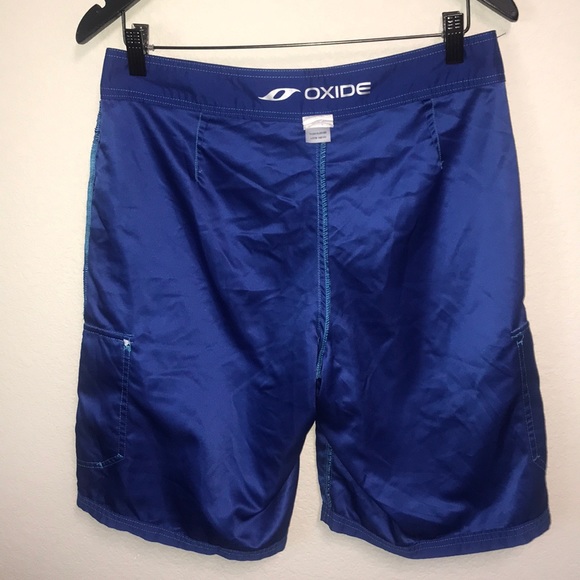 Oxide Royal Blue Polyester Surf Swim Shorts sz 30 - Picture 5 of 8